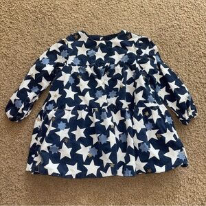 Catimini corduroy Star Patterned Long Sleeve Dress, size 2T